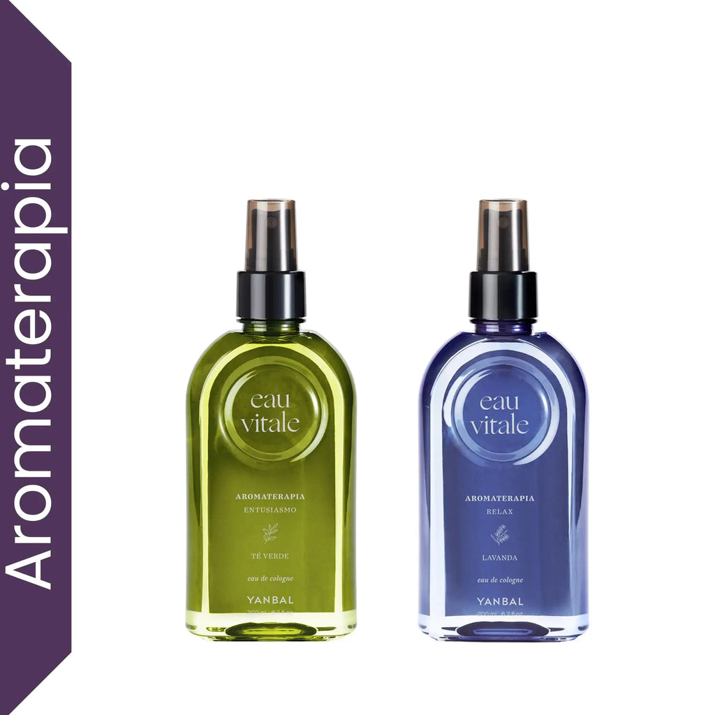 Colonias aromáticas Eau Vitale para hombre de lavanda y té verde, fragancias frescas y revitalizantes inspiradas en la aromaterapia, perfumes masculinos ideales para uso diario y sensación de bienestar.