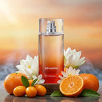 Yanbal Adrenaline perfume femenino junto a mandarina, naranja china y flor de loto, aroma fresco, energético y femenino de larga duración