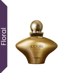 Perfume Yanbal Ccori Parfum para mujer con aroma ambarado floral, frasco dorado elegante inspirado en el lujo, la sofisticación y perfumes femeninos de alta duración en Colombia