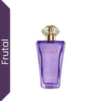 Perfume Dulce Vanidad Eau de Parfum Yanbal para mujer sobre fondo blanco, fragancia ambarada frutal con nectarina, frambuesa roja y anís estrella, perfume femenino elegante y dulce de larga duración.