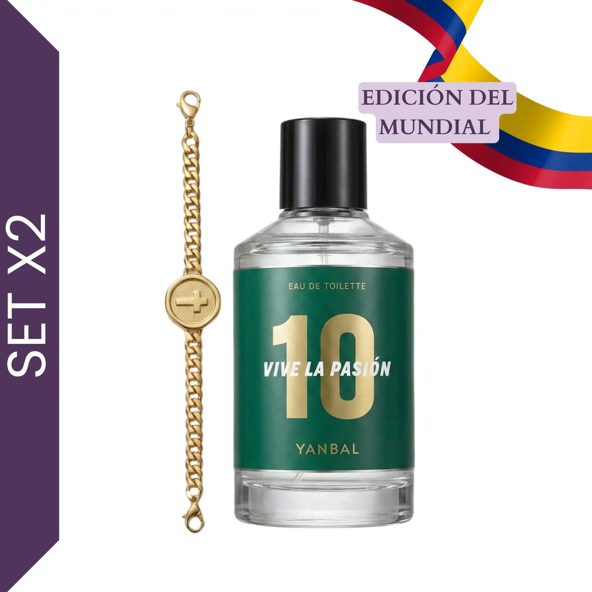 Set x2 Vive la Pasión Yanbal + Esclava Cordero de Dios 24k